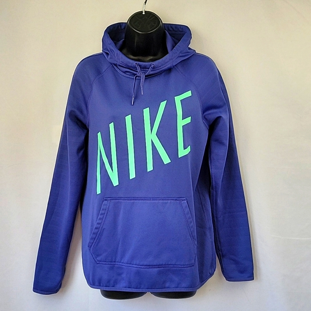 Nike Thermal Logo Cowlneck Hoodie Periwinkle Blue Size Small